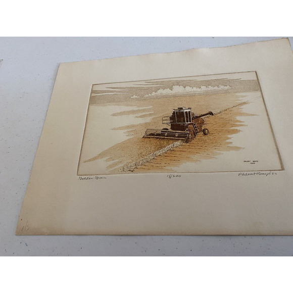 Phleat Boyd Art Listed Artist Signed & Numbered Print Golden Grain Oklahoma RARE - Picture 10 of 12